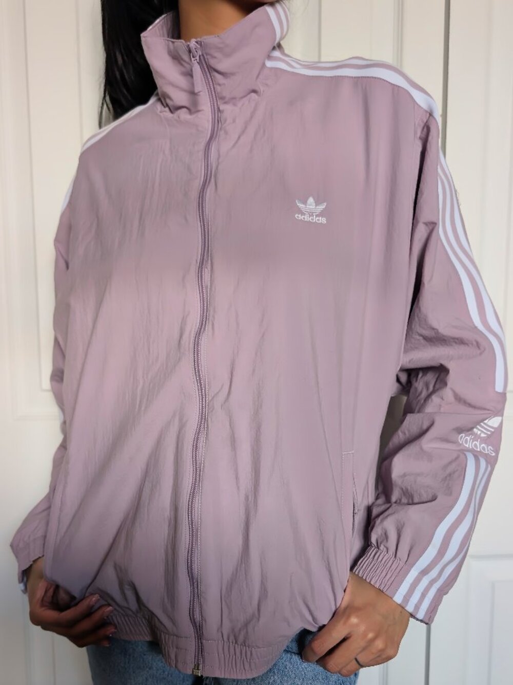 Lilac Adidas Windbreaker Track Jacket